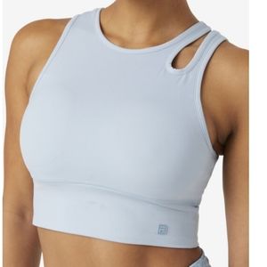 Fila Uplift Slice Crop Bra Top, size small, color- blue fog.